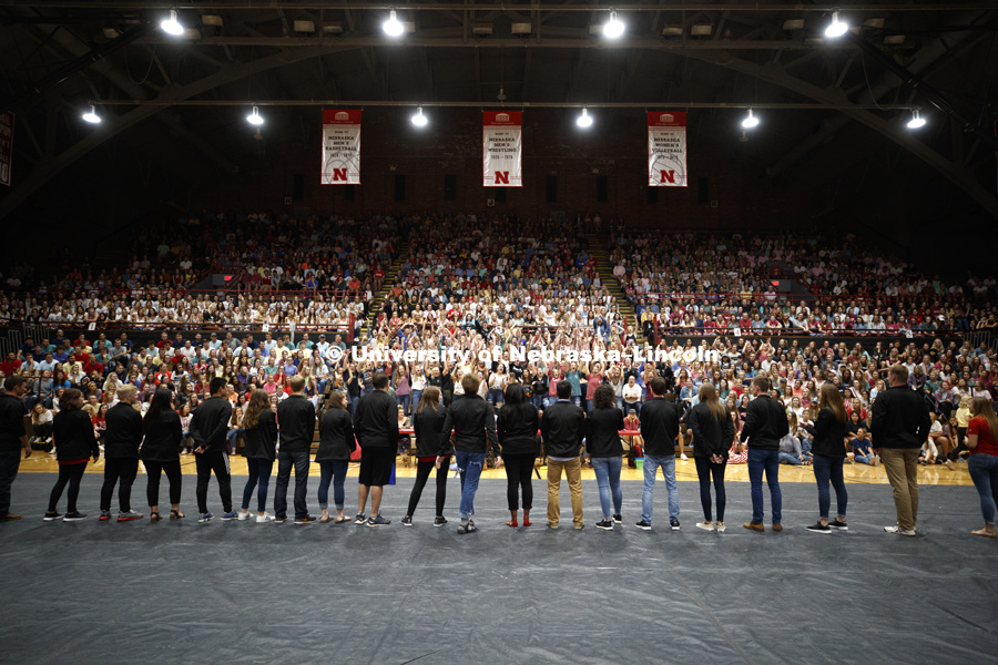 Huskers Have Talent show in the Coliseum as part of Homecoming Week. September 24, 2018. Photo by Craig Chandler / University Communication.