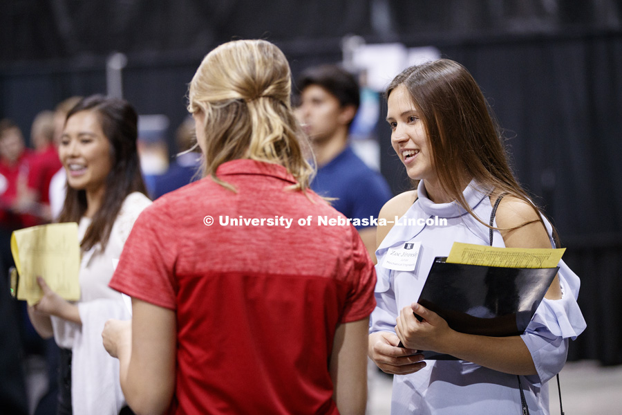 STEM Career Fair (Science, Technology, Engineering, and Math) in Pinnacle Bank Arena. September 25, 2018. Photo by Craig Chandler / University Communication.