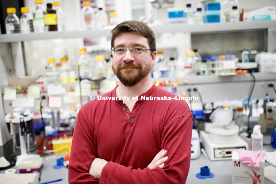 Mark Wilson, Associate Professor, Biochemistry. Redox Biology Center photo shoot. October 11, 2018. Photo by Craig Chandler / University Communication.