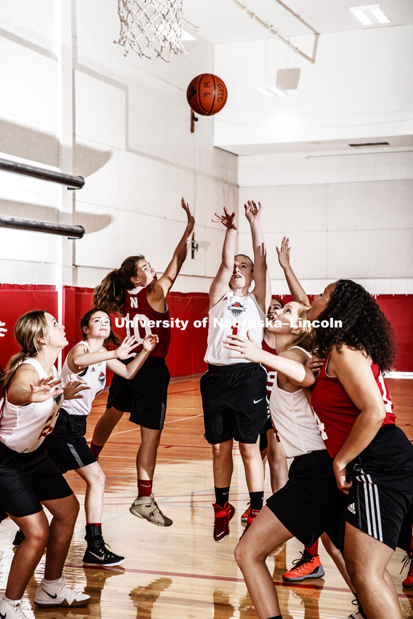 Nebraska women's club basketball. October 30, 2018. Photo by Craig Chandler / University Communication.