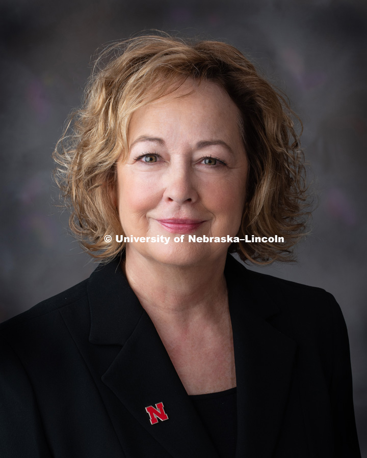Studio portrait of Laurie Bellows, Interim Vice Chancellor of Student Affairs and Professor of Practice, Educational Psychology. December 18, 2018. Photo by Greg Nathan, University Communication.