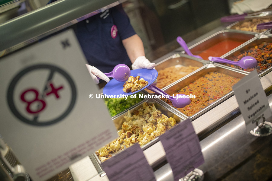 University Housing has started offering an allergen-free meal option  in its Harper-Schramm-Smith Dining Center. This option is available every meal, seven days a week starting in January. January 24, 2019. Photo by Craig Chandler, University Communication.