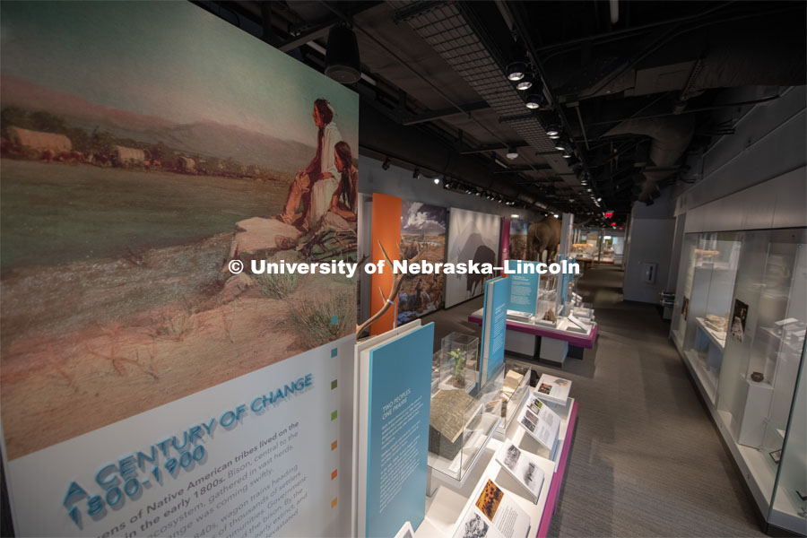 Cherish Nebraska opens to the public on Saturday, February 16 in the University of Nebraska State Museum in Morrill Hall. The new exhibit spaces celebrate Nebraska's natural heritage - the diversity of life that has been shaped over the millennia by Nebraska's changing environments. February 13, 2019. Photo by Greg Nathan / University Communication.