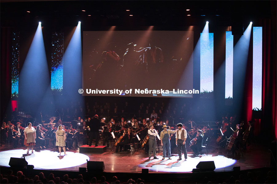 The UNL Opera performs "The promise of Living from The Tender Land" by Aaron Copland. Charter Day Celebration: Music and Milestones in the Lied Center. Music and Milestones was a part of the N150 Charter Week celebration. February 15, 2019. Photo by Craig Chandler / University Communication.
