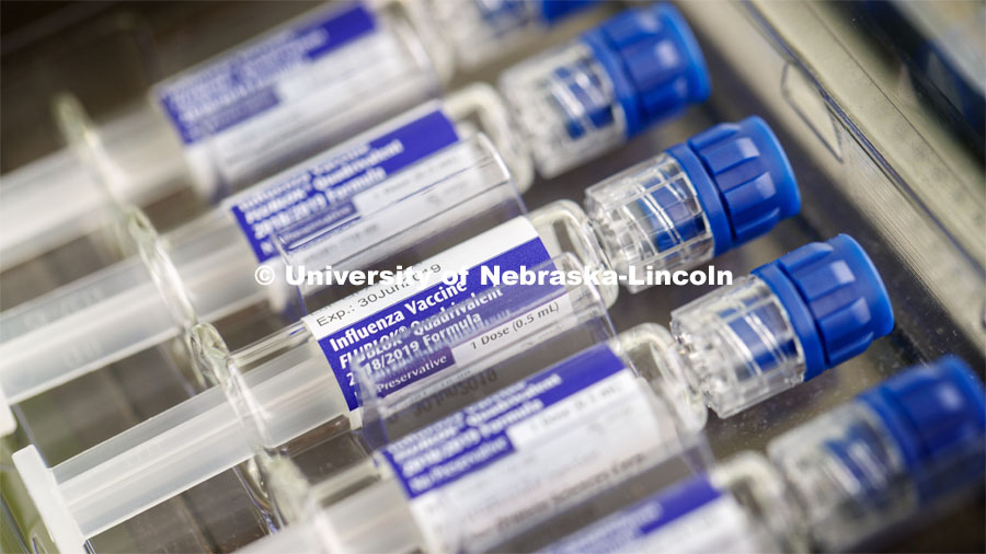 Influenza Vaccines, Virology research. February 26, 2019. Photo by Craig Chandler / University Communication.