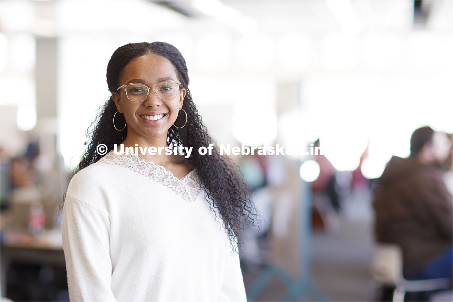 Mishala Lewis, Student Luminary Award recipient. March 5, 2019. Photo by Craig Chandler / University Communication.