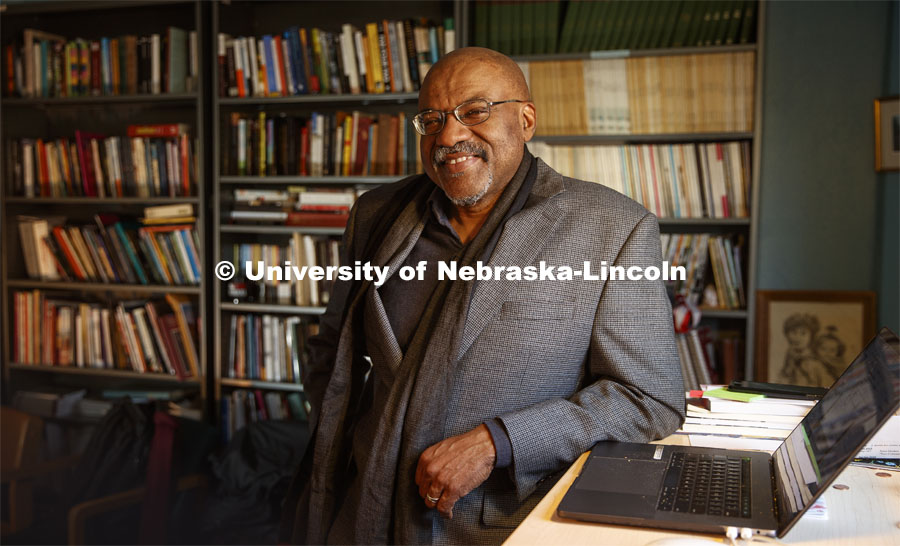Kwame Dawes, Professor of English, winner of the 2019 NU ORCA award. March 15, 2019. Photo by Craig Chandler / University Communication.