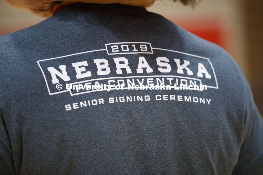 FFA signing ceremony for current senior FFA members who have committed to Nebraska. April 3, 2019. Photo by Craig Chandler / University Communication.