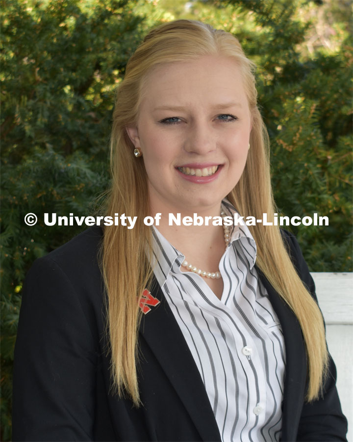 Hannah Borg, Agricultural and Environmental Sciences Communication student. Strategic Discussions for Nebraska student writers. April 4, 2019. Photo by Greg Nathan / University Communication.