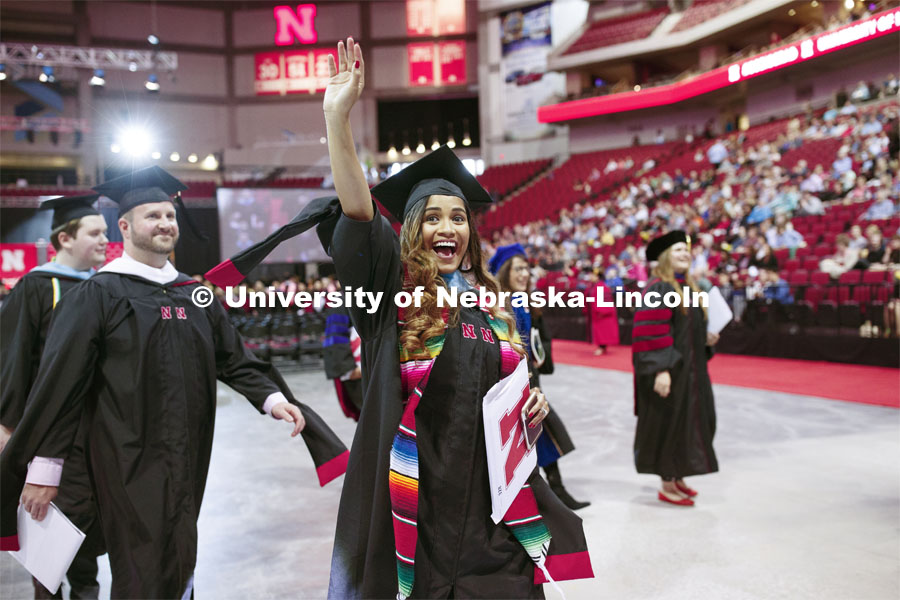 2019 Spring Graduate Commencement in Pinnacle Bank Arena. May 3, 2019. Photo by Craig Chandler / University Communication