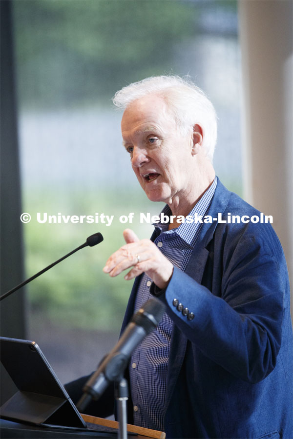 Senator Bob Kerrey speaks to Reinvention Collaborative higher education conference at Lied Commons. June 1, 2019. Photo by Craig Chandler / University Communication.