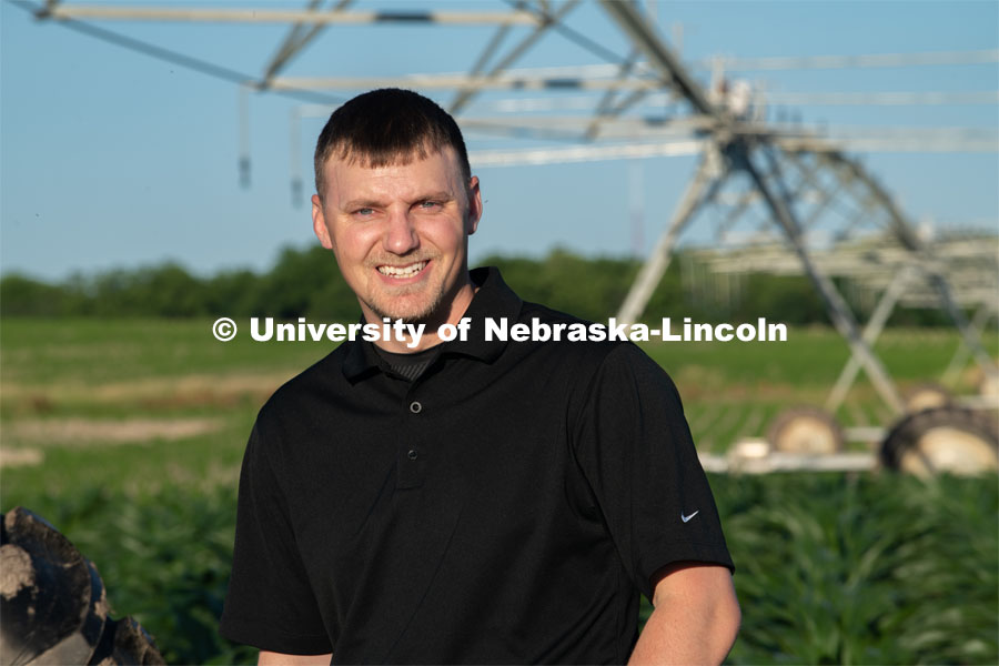 Daran Rudnick, assistant professor and irrigation management specialist in the Department of Biological Systems Engineering. Photo for the 2019 publication of the Strategic Discussions for Nebraska magazine. June 24, 2019, Photo by Gregory Nathan / University Communication.