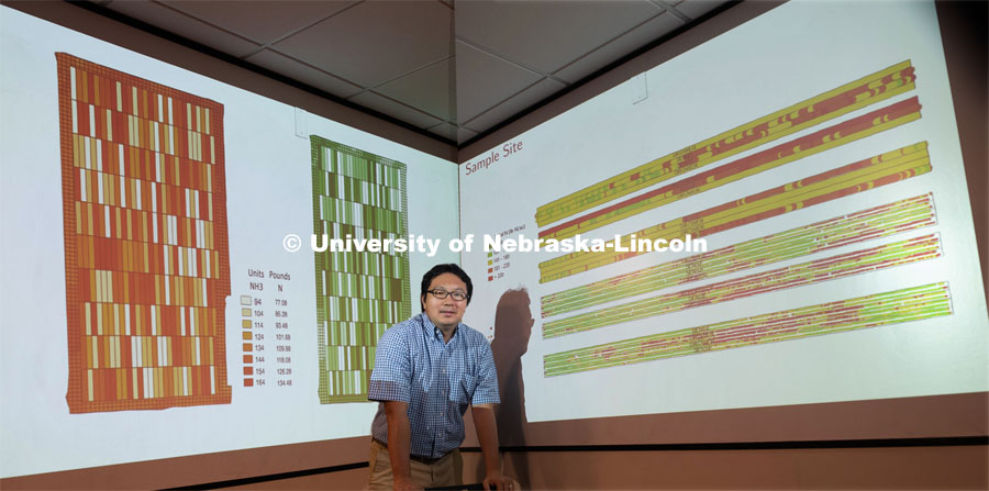Taro Mieno, assistant professor in the Department of Agricultural Economics at the University of Nebraska–Lincoln. Photo for the 2019 publication of the Strategic Discussions for Nebraska magazine. July 3, 2019, Photo by Gregory Nathan / University Communication.