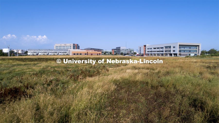 Aerial footage Nebraska Innovation Campus. July 17, 2019. Photo by Craig Chandler / University Communication