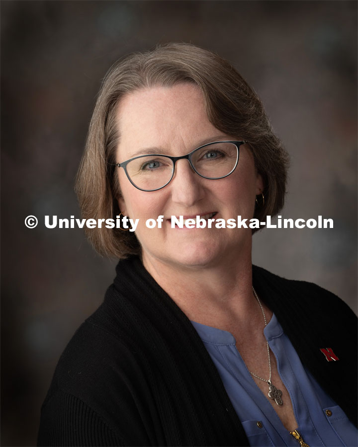 Studio portrait of Sandra Meyer, Project Management Specialist, Agricultural Research Division. July 31, 2019. Photo by Greg Nathan / University Communication.