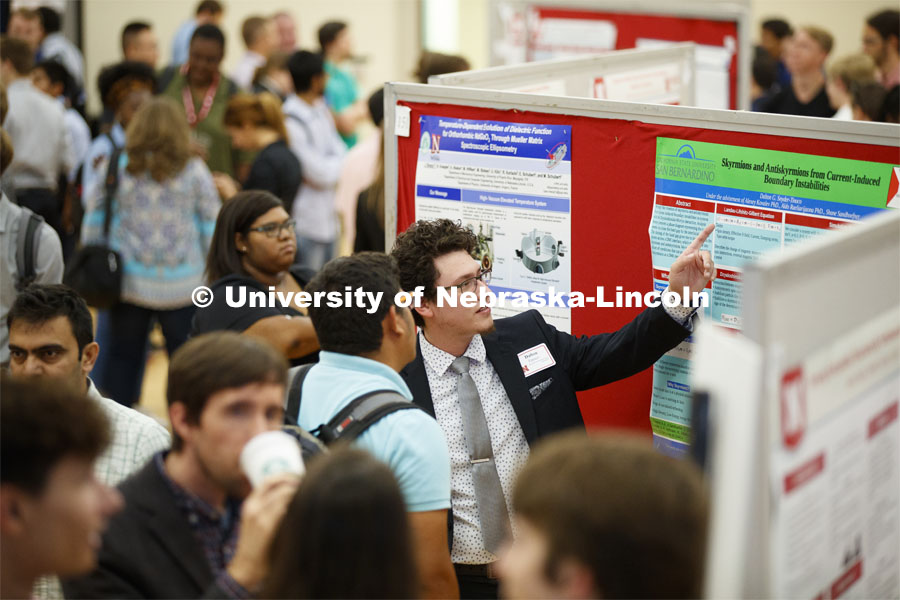Summer Research poster session in the Nebraska Union. August 7, 2019. Photo by Craig Chandler / University Communication.