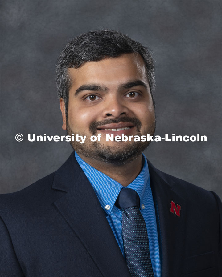 Studio portrait of Nirnimesh Ghose, Assistant Professor, Engineering Computer Science. New Faculty. August 21, 2019. Photo by Greg Nathan / University Communication Photography.