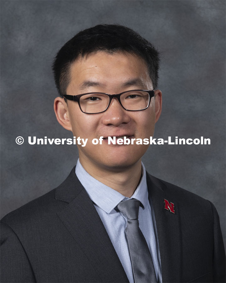 Studio portrait of Yinsheng Guo, Assistant Professor, Chemistry. New Faculty. August 21, 2019. Photo by Greg Nathan / University Communication Photography.
