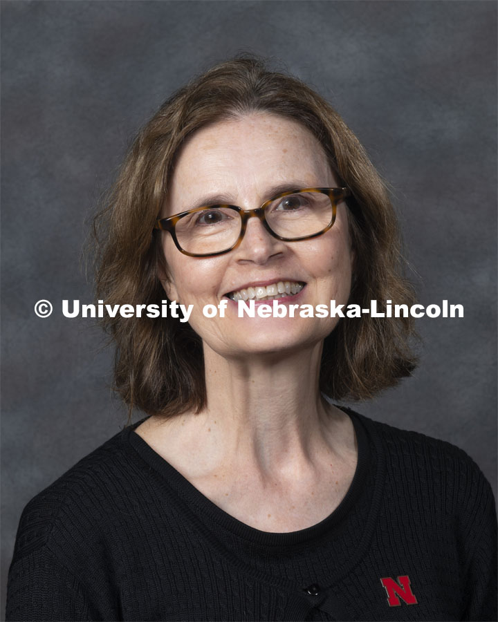 Studio portrait of Patti Harney, Assistant Professor of Practice, Advertising. New Faculty. August 21, 2019. Photo by Greg Nathan / University Communication Photography.