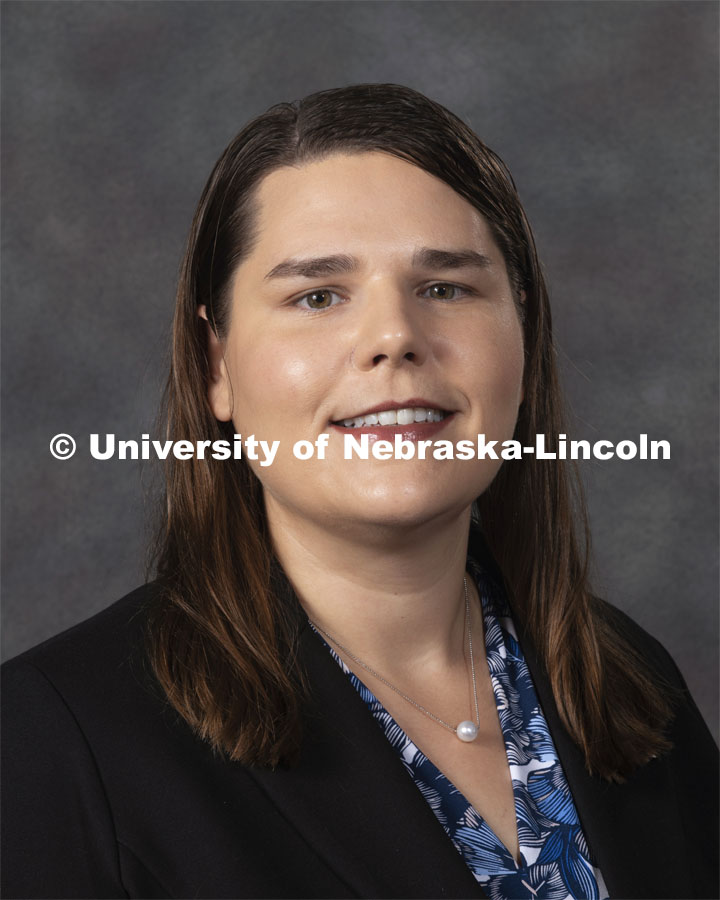 Studio portrait of Grace Panther, Assistant Professor,Civil Engineering-Lincoln. New Faculty. August 21, 2019. Photo by Greg Nathan / University Communication Photography.