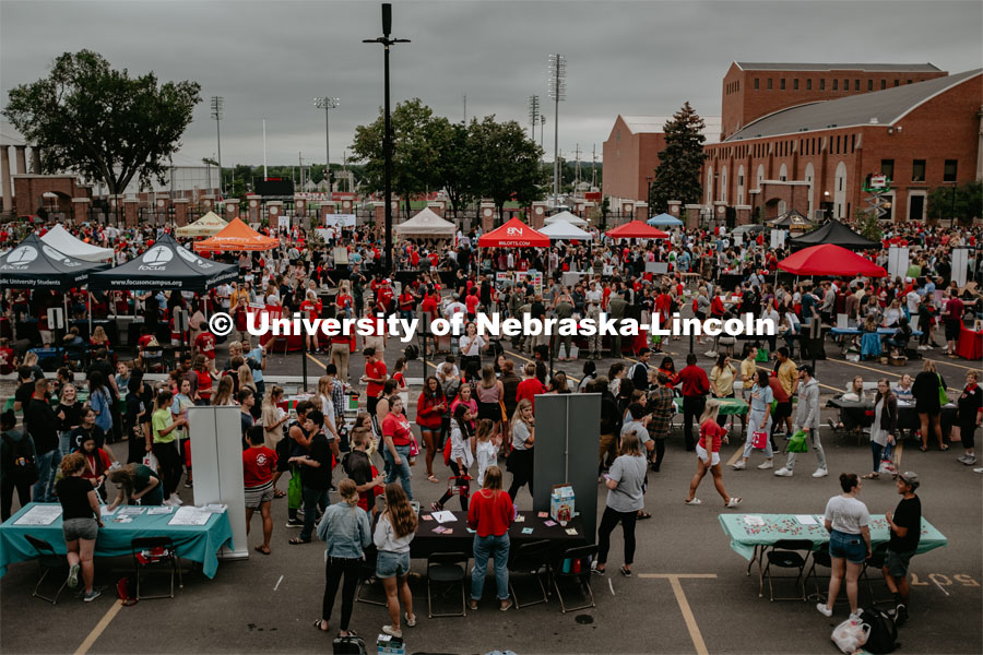 Students had the opportunity to engage with more than 350 booths hosted by local business, student organizations and clubs, UNL departments and more at the Big Red Welcome Street Festival. There were free food, prizes, and giveaways. August 24, 2019. Photo by Justin Mohling / University Communication.