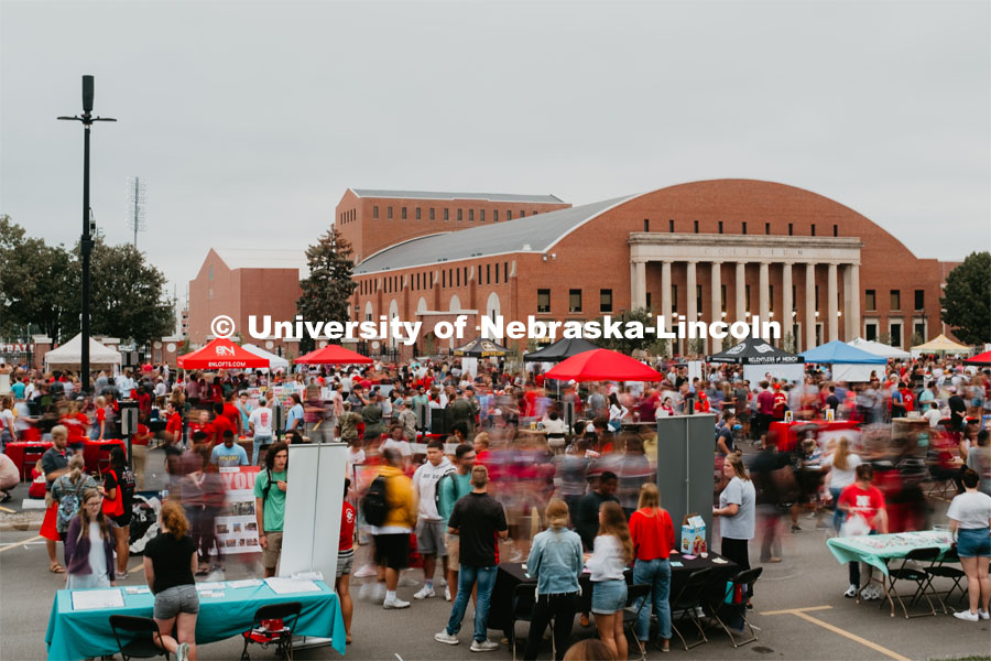 Students had the opportunity to engage with more than 350 booths hosted by local business, student organizations and clubs, UNL departments and more at the Big Red Welcome Street Festival. There were free food, prizes, and giveaways. August 24, 2019. Photo by Justin Mohling / University Communication.
