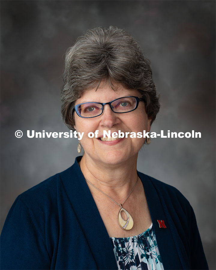 Studio portrait of Diane Ciecior, Accounting. September 24, 2019. Photo by Gregory Nathan / University Communication.