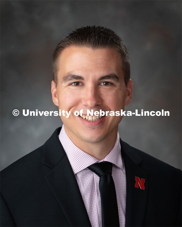 Studio portrait of Mitchell Kaup, Accounting. September 24, 2019. Photo by Gregory Nathan / University Communication.