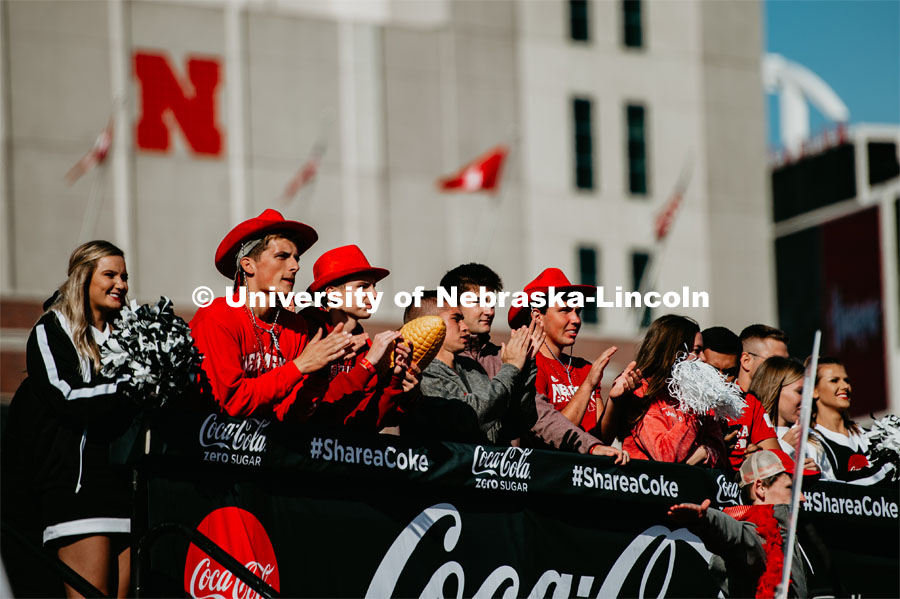 Students in the coke student section for GameDay. Nebraska vs. Ohio State University football game. September 28, 2019. Photo by Justin Mohling / University Communication.