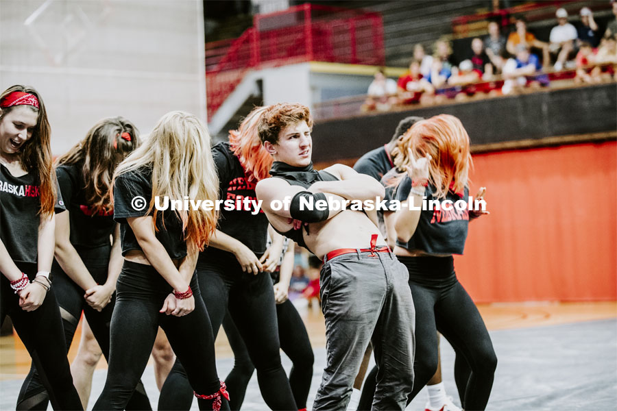 Triad 5--Delta Tau Delta, Kappa Delta, Alpha Omicron Pi, Phi Gamma Delta--Showtime at the Coliseum performances as part of Homecoming. Showtime at the Coliseum performances as part of Homecoming week. September 30, 2019. Photo by Craig Chandler / University Communication.