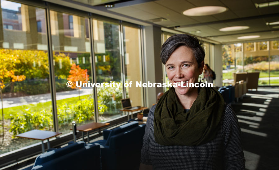 Claire Stewart, dean of University Libraries, is helping lead an innovative Big Ten Academic Alliance initiative to develop a highly integrated library system across the conference. October 22, 2019. Photo by Craig Chandler / University Communication.