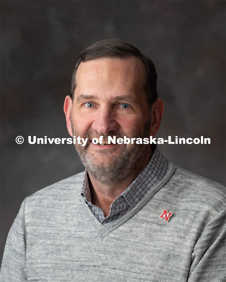 Studio portrait of Ron Zluticky, Associate Extension Educator, IANR. October 31, 2019. Photo by Greg Nathan / University Communication.
