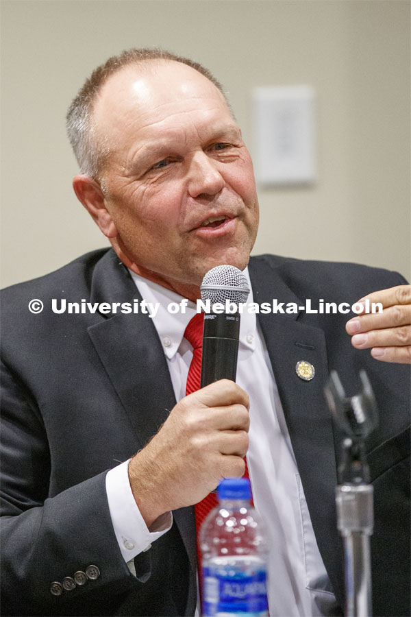 Senator Tom Brandt. Breaking Through Politics: Meeting in the Middle is a panel discussion by 5 state senators on how they engage in civil discourse while working across the aisle. November 19, 2019. Photo by Craig Chandler / University Communication.