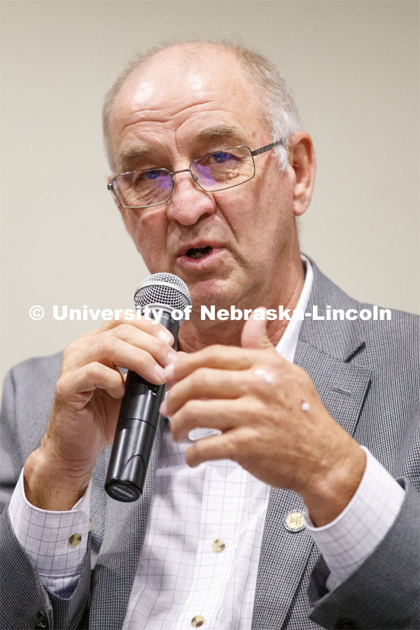 Senator Myron Dorn, Breaking Through Politics: Meeting in the Middle is a panel discussion by 5 state senators on how they engage in civil discourse while working across the aisle. November 19, 2019. Photo by Craig Chandler / University Communication.