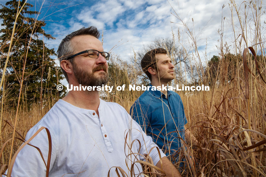 University of Nebraska–Lincoln researchers, Dirac Twidwell and Dan Uden, have introduced an approach that could help conservationists and landowners identity early warning signs of ecological transitions in regions such as the Nebraska Sandhills. November 25, 2019. Photo by Craig Chandler / University Communication.