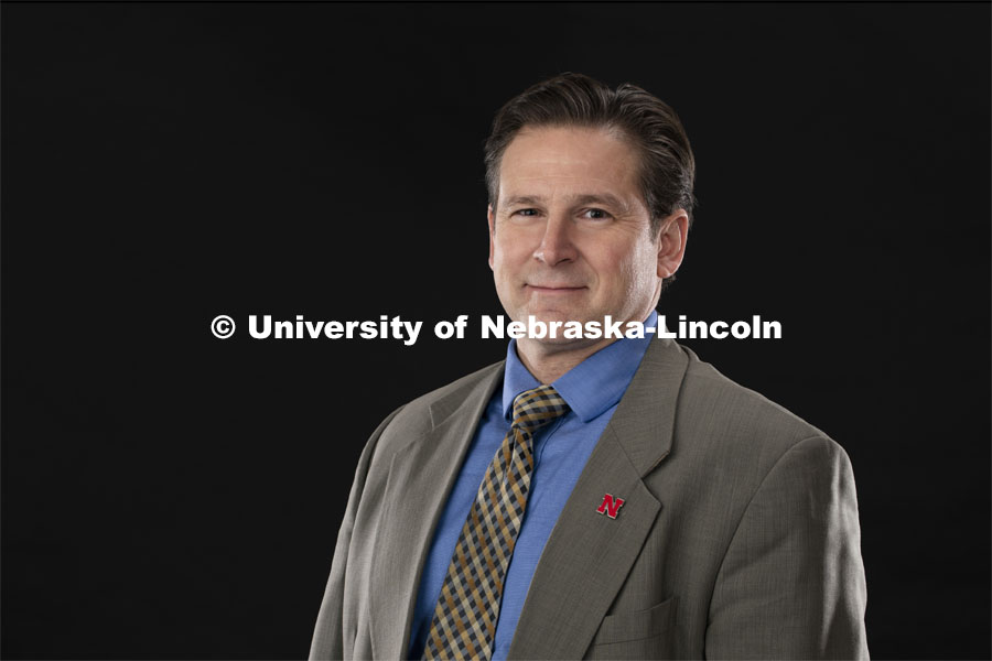 Studio portrait of Robert Woody, Professor of Music Education for Hixson-Lied College of Fine and Performing Arts. December 6, 2019. Photo by Greg Nathan / University Communication.