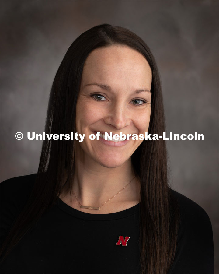 Studio portrait of Meagan Counley. Meagan has been named interim Title IX coordinator at the University of Nebraska–Lincoln. She replaces Tami Strickman who has accepted a position at the University of Michigan. December 13, 2019. Photo by Greg Nathan / University Communication.