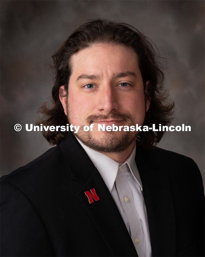 Studio portrait of Brad Tharnish, Research Technologist, Plant Pathology. December 13, 2019. Photo by Greg Nathan / University Communication.