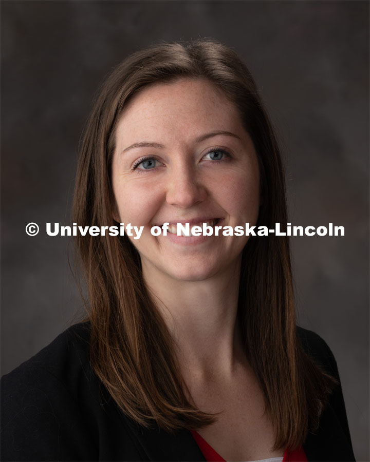 Studio portrait of Janae Hostick, Financial Accountant, Accounting. December 18, 2019. Photo by Greg Nathan / University Communication.