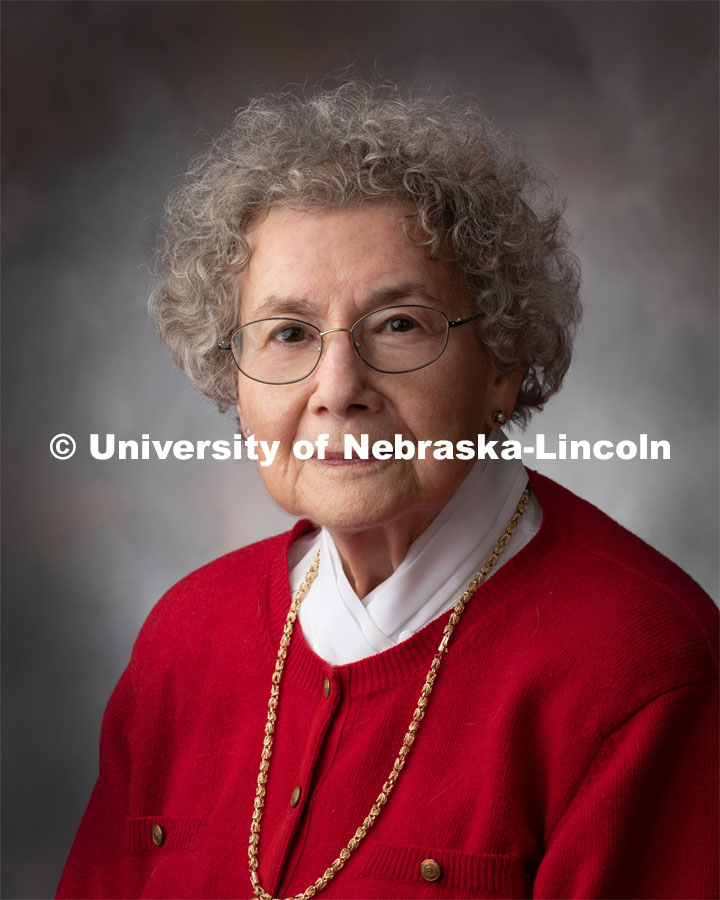 Studio portrait of Anne Vidaver, Emeritus Professor, Plant Pathology. January 10, 2020. Photo by Greg Nathan / University Communication.