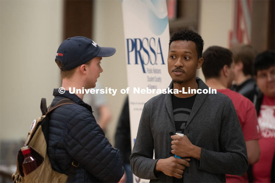 Student Organizations host the RSO Club Fair Springfest at the Nebraska Union. This event is a great opportunity for Recognized Student Organizations (RSOs) to recruit new members and highlight the organization’s activities. January 28, 2020. Photo by Gregory Nathan / University Communication.