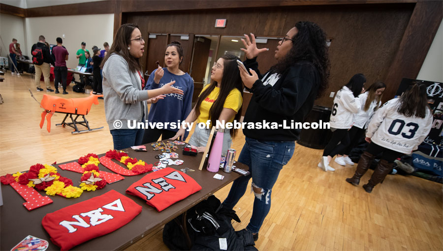 Student Organizations host the RSO Club Fair Springfest at the Nebraska Union. This event is a great opportunity for Recognized Student Organizations (RSOs) to recruit new members and highlight the organization’s activities. January 28, 2020. Photo by Gregory Nathan / University Communication.