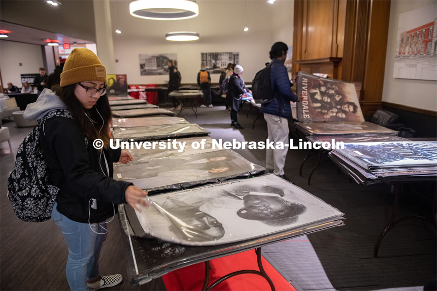The UPC Nebraska Poster Sale in the City Campus Nebraska Union. January 28, 2020. Photo by Gregory Nathan / University Communication.