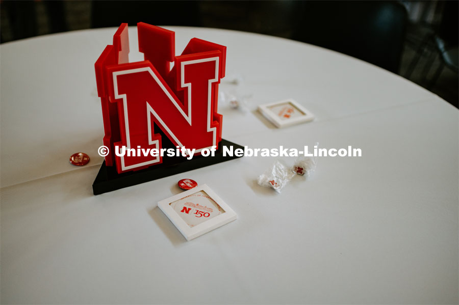 Table decorations at the State of our University Address. The N2025 strategic plan was released by Chancellor Ronnie Green during the State of Our University address. The Address was held at Innovation Campus. February 14, 2020. Photo by Justin Mohling / University Communication.