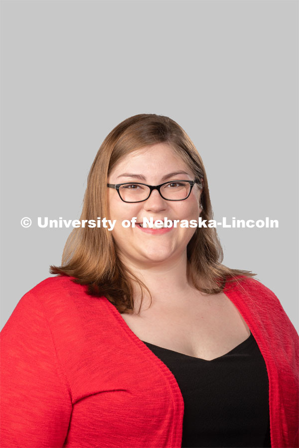 Studio portrait of Maggie Miller, Residence Director, Residence Life. July 27, 2020. Photo by Greg Nathan / University Communication.