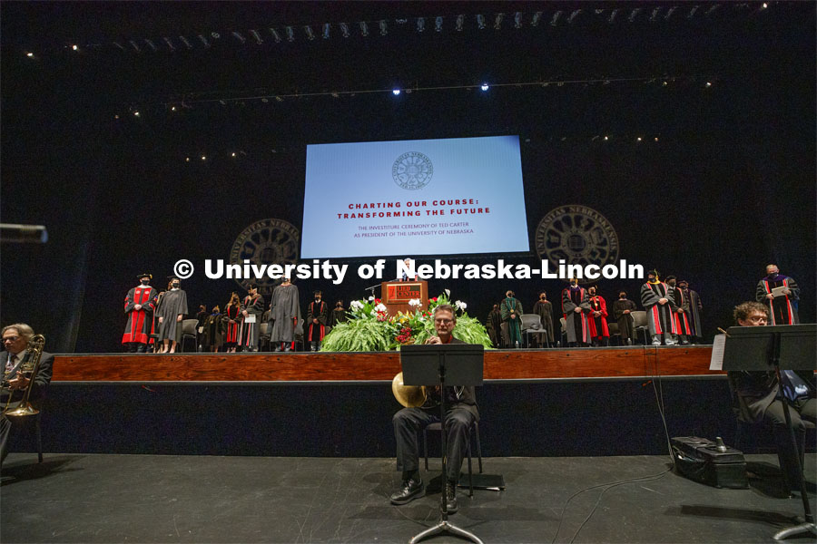 Nebraska University President Ted Carter investiture ceremony. August 14, 2020. Photo by Craig Chandler / University Communication.