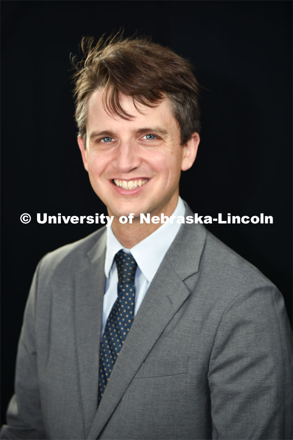 Studio portrait of Kyle Langvardt, Assistant Professor, College of Business, New Faculty. August 19, 2020. Photo supplied by the College of Business/University of Nebraska-Lincoln.