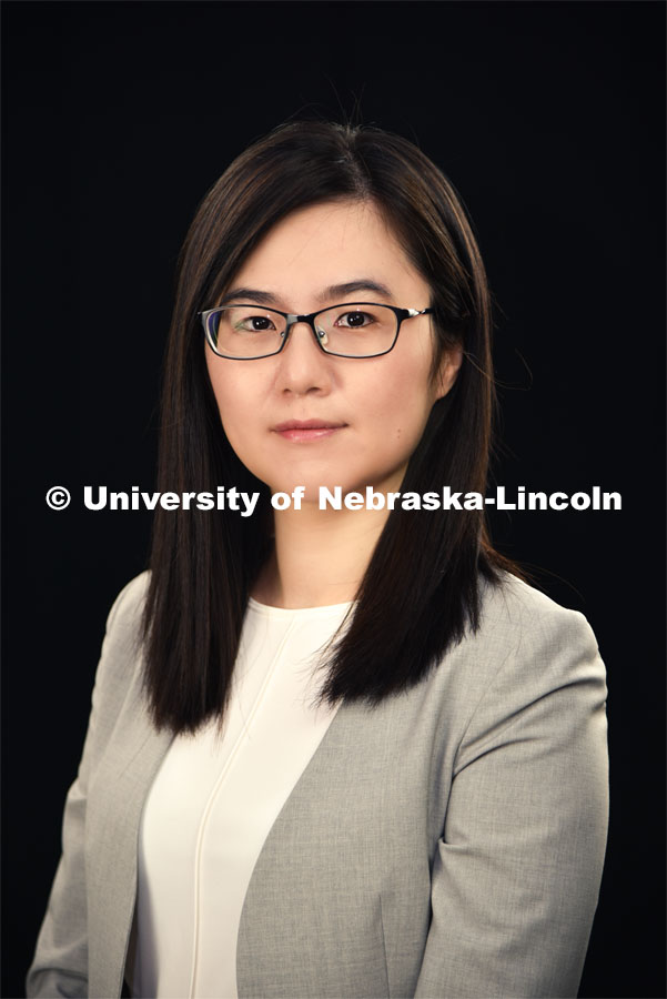 Studio portrait of Qian Chen, Assistant Professor, Department of Marketing, College of Business, New Faculty. August 19, 2020. Photo supplied by the College of Business/University of Nebraska-Lincoln.