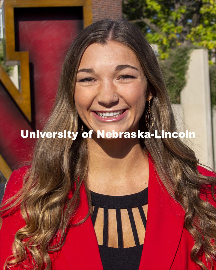 Erika Swenson, 2020 Homecoming Royalty Finalist. October 6, 2020. Photo by Mike Jackson / Student Affairs Marketing and Communications.