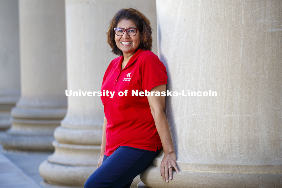 Catia Guerrero, administrative associate in the Department of Child, Youth and Family Studies, is celebrating five years of service with the University of Nebraska–Lincoln. October 13, 2020. Photo by Craig Chandler / University Communication.